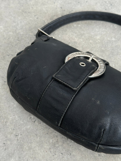 Emporio Armani 2000s Aged Leather Shoulder Bag