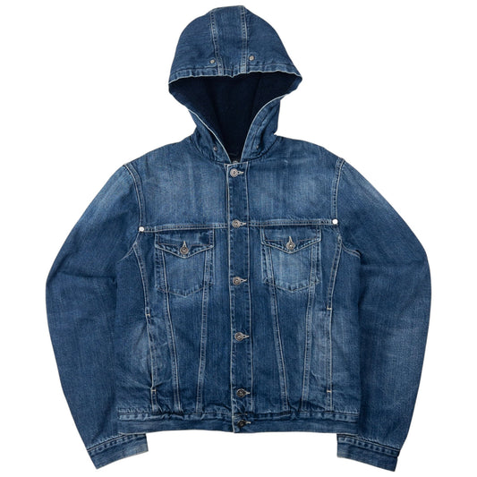 Vintage Versace Jeans Couture Fleece Lined Denim Jacket Womens Size M