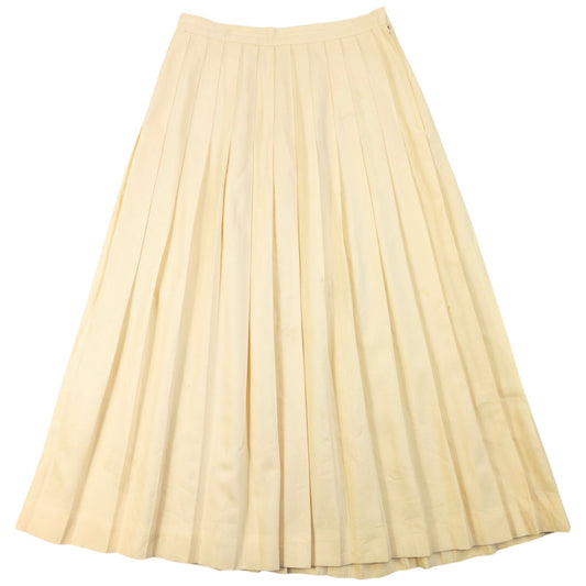 Vintage 80s Dior Pleated Wool Skirt Womens Size W27 | W27, Cream