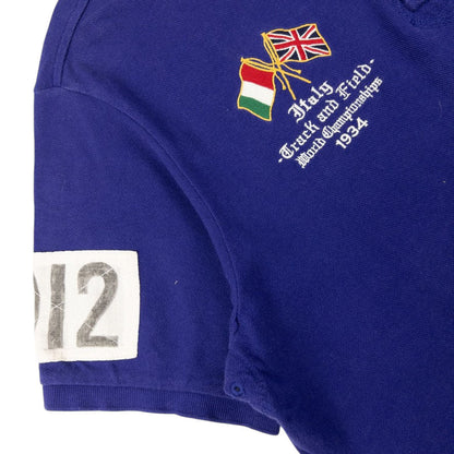 Vintage Polo Ralph Lauren Italy Track & Field Championship Polo Shirt Size XL