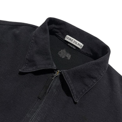 Stone Island S/S 2000 Ribbed Zip Up | XXL, Black