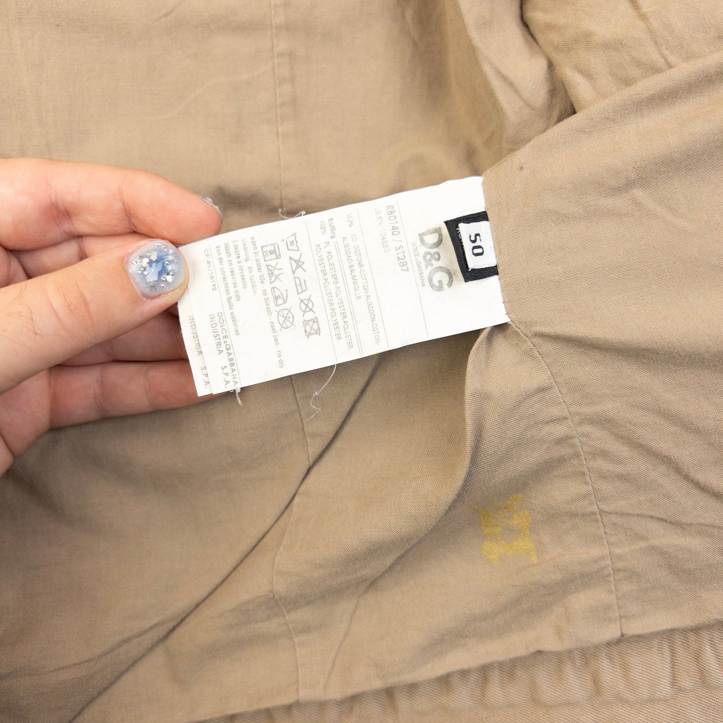 Vintage 2000s Dolce & Gabbana Multi Pocket Cargo Jacket Size S | Small, Beige