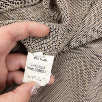 Vintage 90s Emporio Armani Pattern Blazer Jacket Size M | Medium, Beige