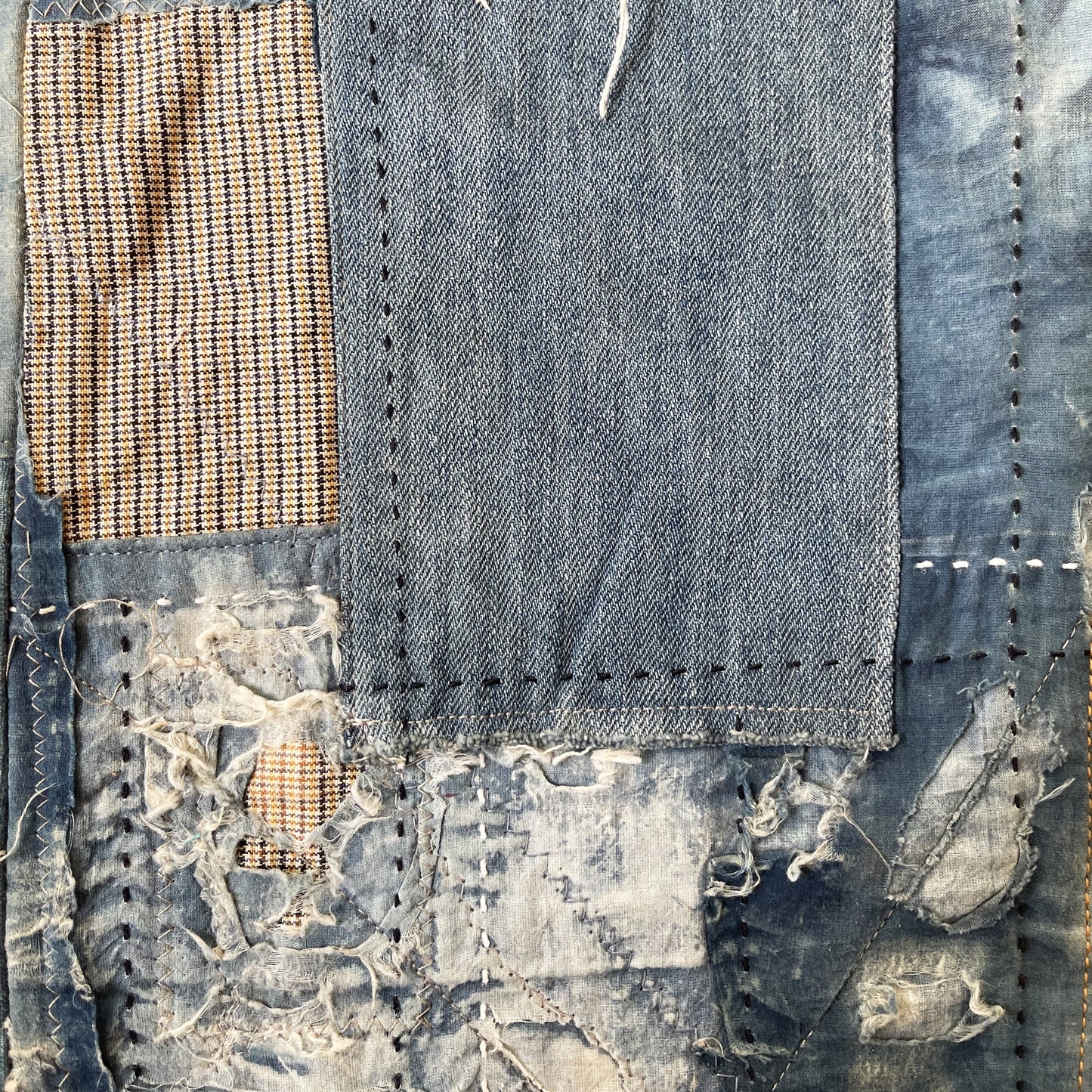 Boro Sashiko Distressed 501 Jeans - W36"
