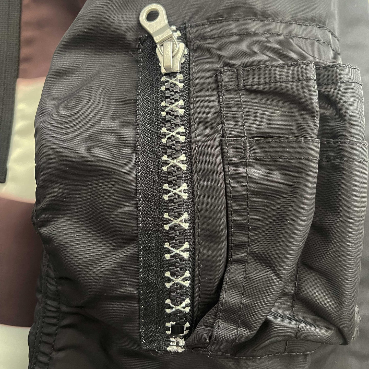 Vanson Leathers Striped Bomber Jacket - XL