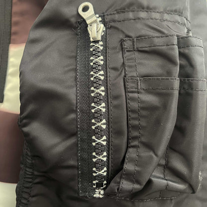 Vanson Leathers Striped Bomber Jacket - XL