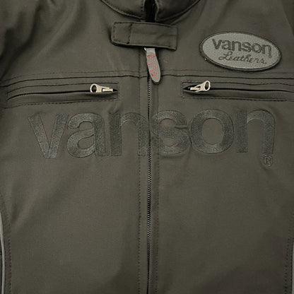 Vanson Leathers Triple Black Racing Jacket - L