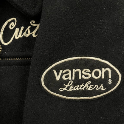 Vanson Leathers Wool Motorcycle Jacket - S | Small, Black