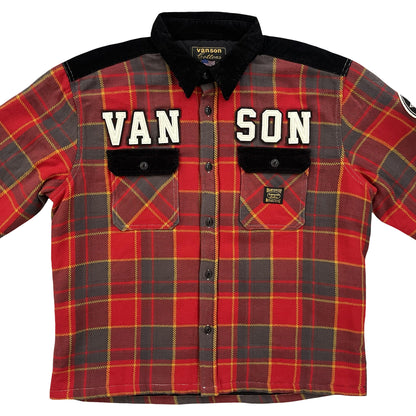 Vanson Leathers Plaid Check Shirt Jacket