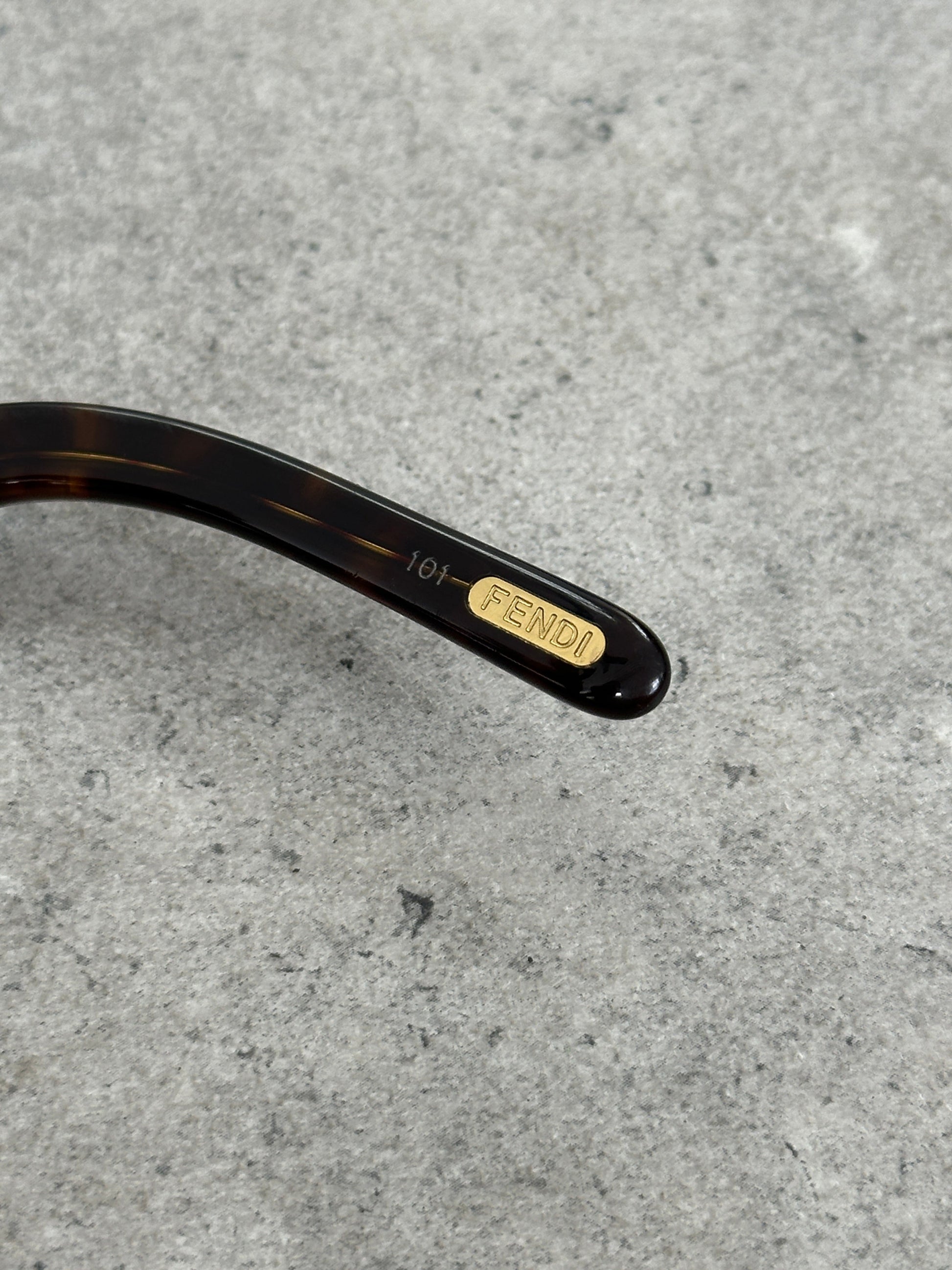 Fendi 2000s Oversized FF Monogram Logo Sunglasses