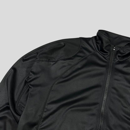 Prada Sport 2007 Jet Black Panelled Soft Polyester Harrington Jacket - M