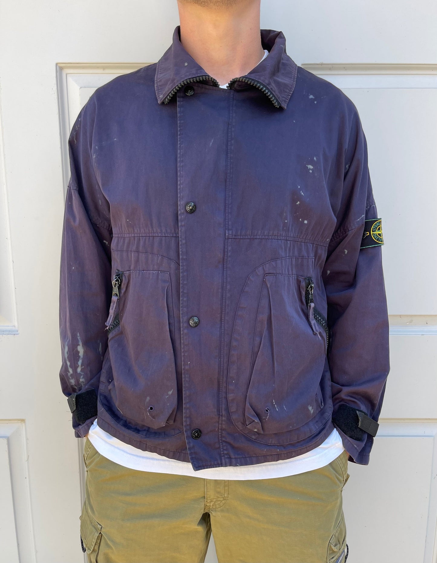 SS1996 Stone Island Raso Gommato Jacket (M) | Default Title, Blue