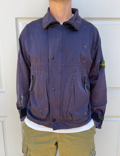 SS1996 Stone Island Raso Gommato Jacket (M) | Default Title, Blue