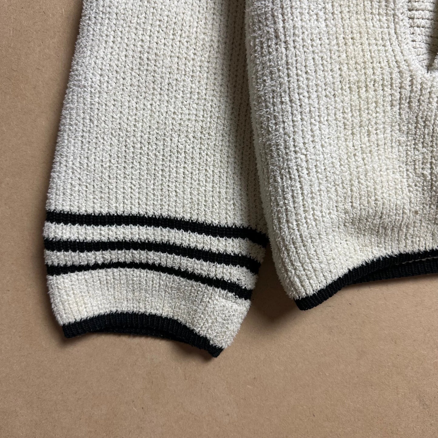 A/W 1999 Polar White President Knit Dual Layer Jacket