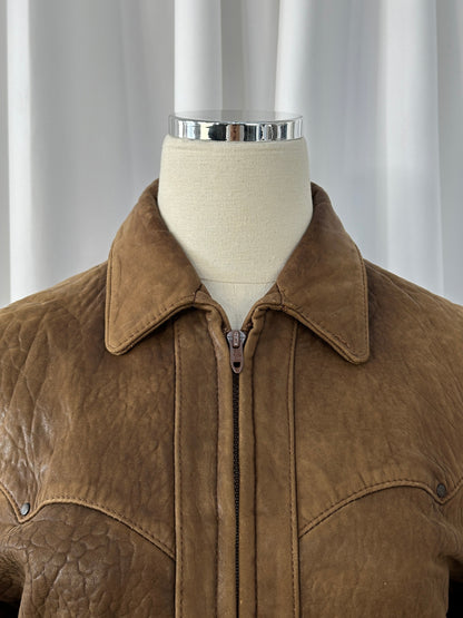 USA Vintage 1980s Leather Bomber Jacket - XS/S