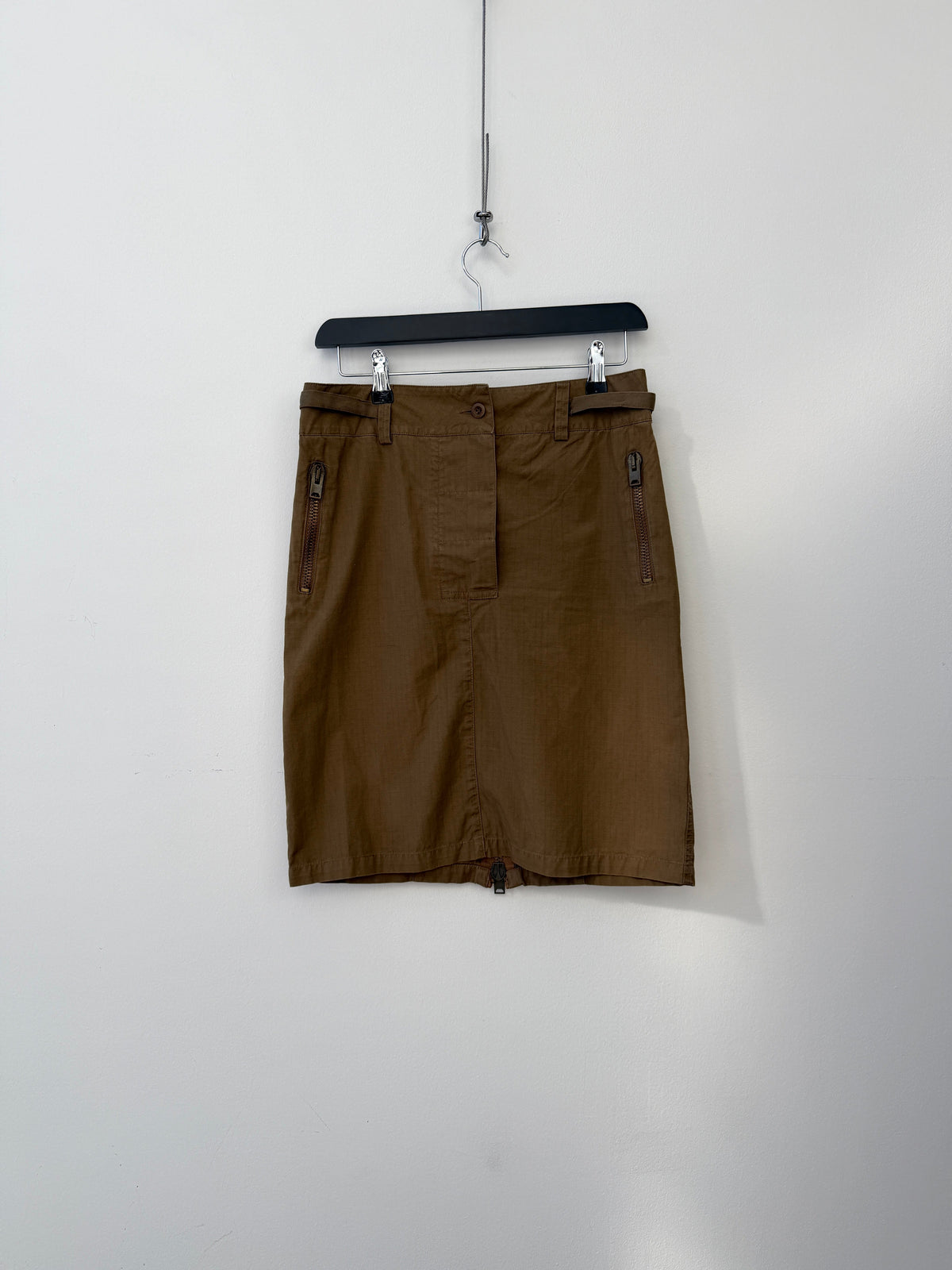 Miu Miu 00s Ripstop Cargo Skirt | Medium, Khaki