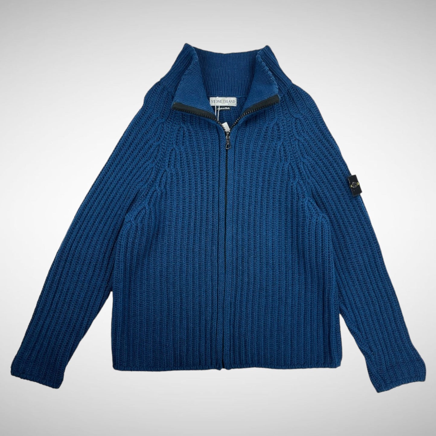 Stone Island Lana Wool Ribbed Zip-Up Jumper (AW01)