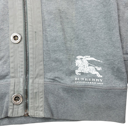 Vintage Burberry Zip Up Hoodie Size M | Medium, Grey