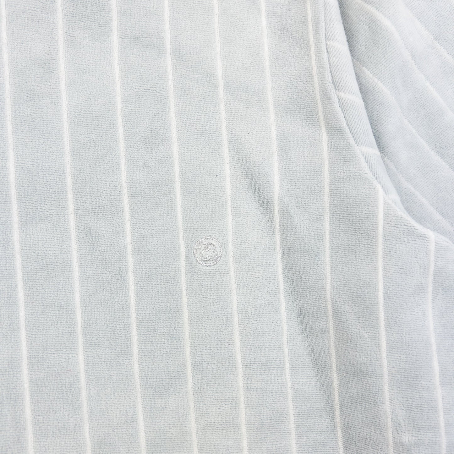 Vintage 2000s Stussy Striped Velour Sweatshirt Size XS | XS, Grey