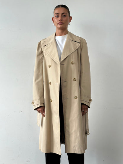 Vintage Double Breasted Belted Trench Coat - M/L