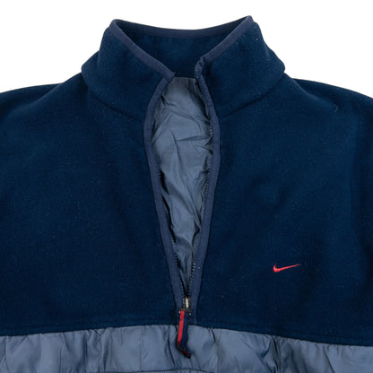 Vintage 2000s Nike Q Zip Fleece Jacket Size M | Medium, Navy
