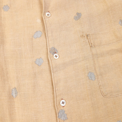 Vintage 90s Comme Des Garçons Polka Dot Button Up Linen Shirt Size XXL | XXL, Beige