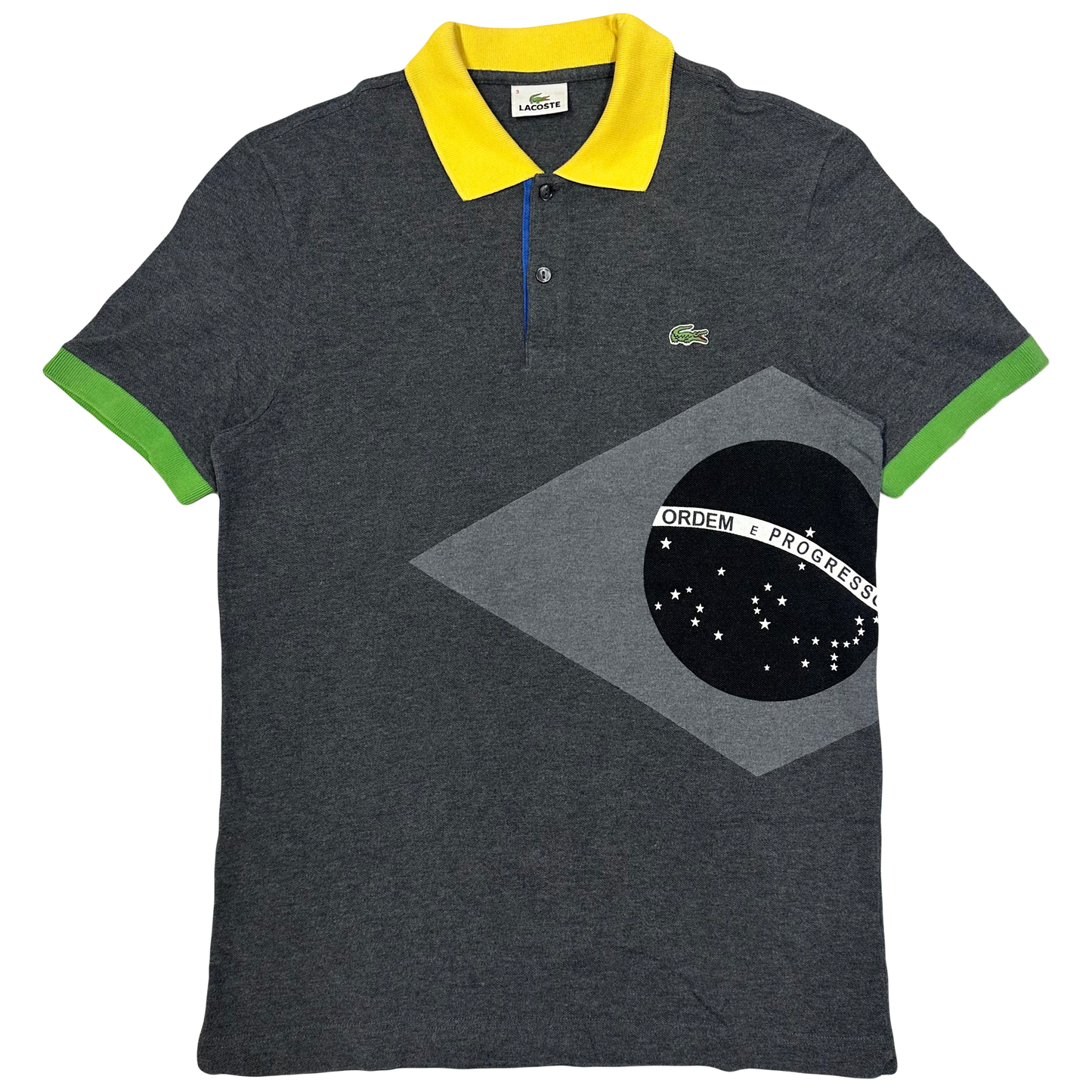 Lacoste Brazil Polo In Grey ( S )