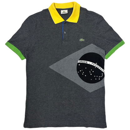 Lacoste Brazil Polo In Grey ( S )