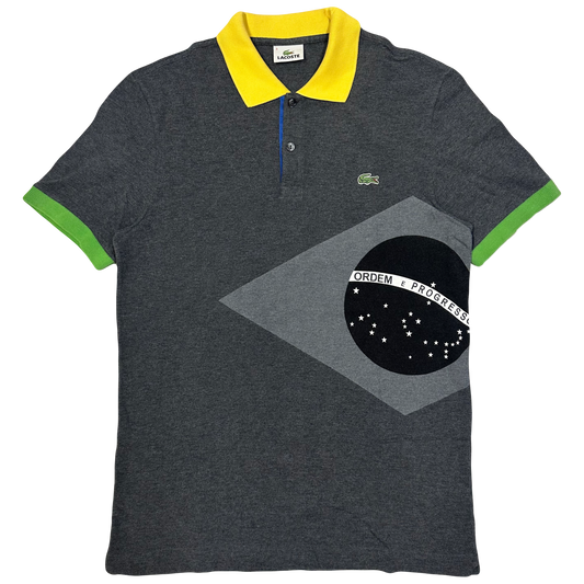 Lacoste Brazil Polo In Grey ( S )