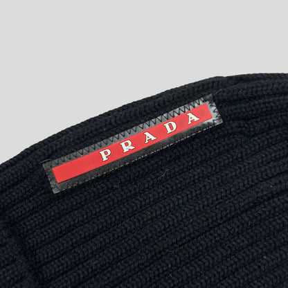 Prada Milano 2015 Black Ribbed Fisherman’s Beanie - OS