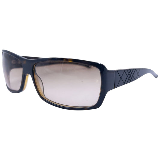 Vintage Burberry Nova Check Embossed Tortoise Shell Sunglasses