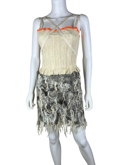 Handmade Avant Garde felt skirt