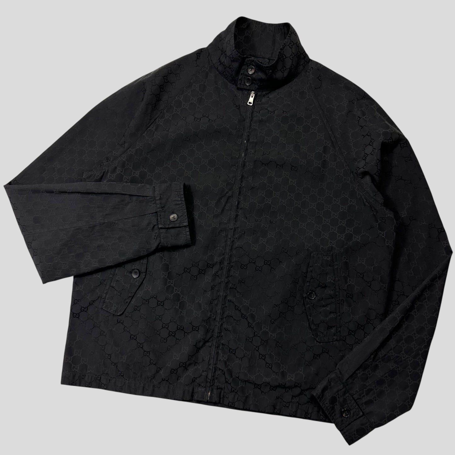 Gucci by Tom Ford 00’s Nylon Monogram GG Logo Black Jacket - IT54 (L/XL)