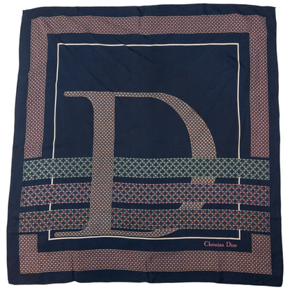 Vintage Dior Mosaic Pattern Silk Scarf