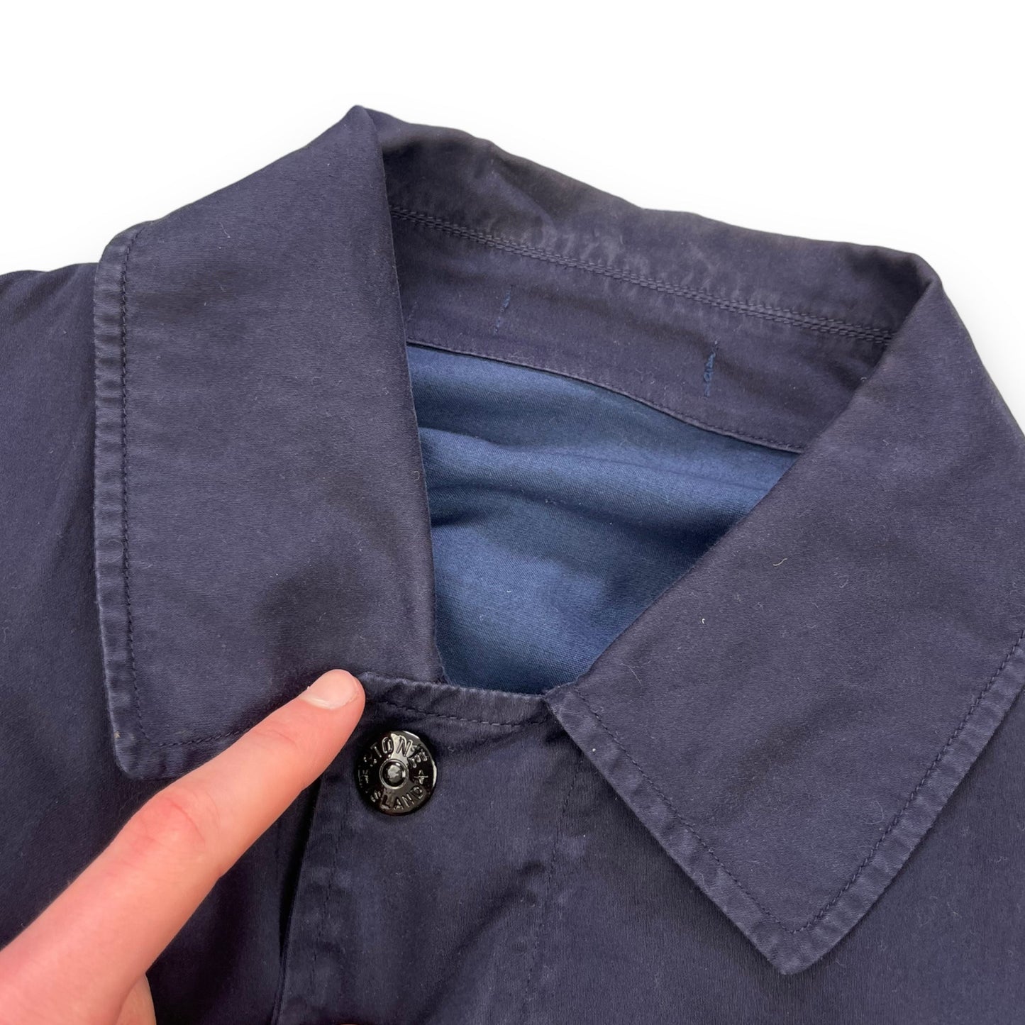 1991/93 Stone Island Raso Gommato Jacket (L) | Default Title, Navy