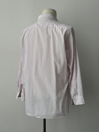 Christian Dior 1990s Cotton Striped Logo Shirt - M | Medium, Multicoloured