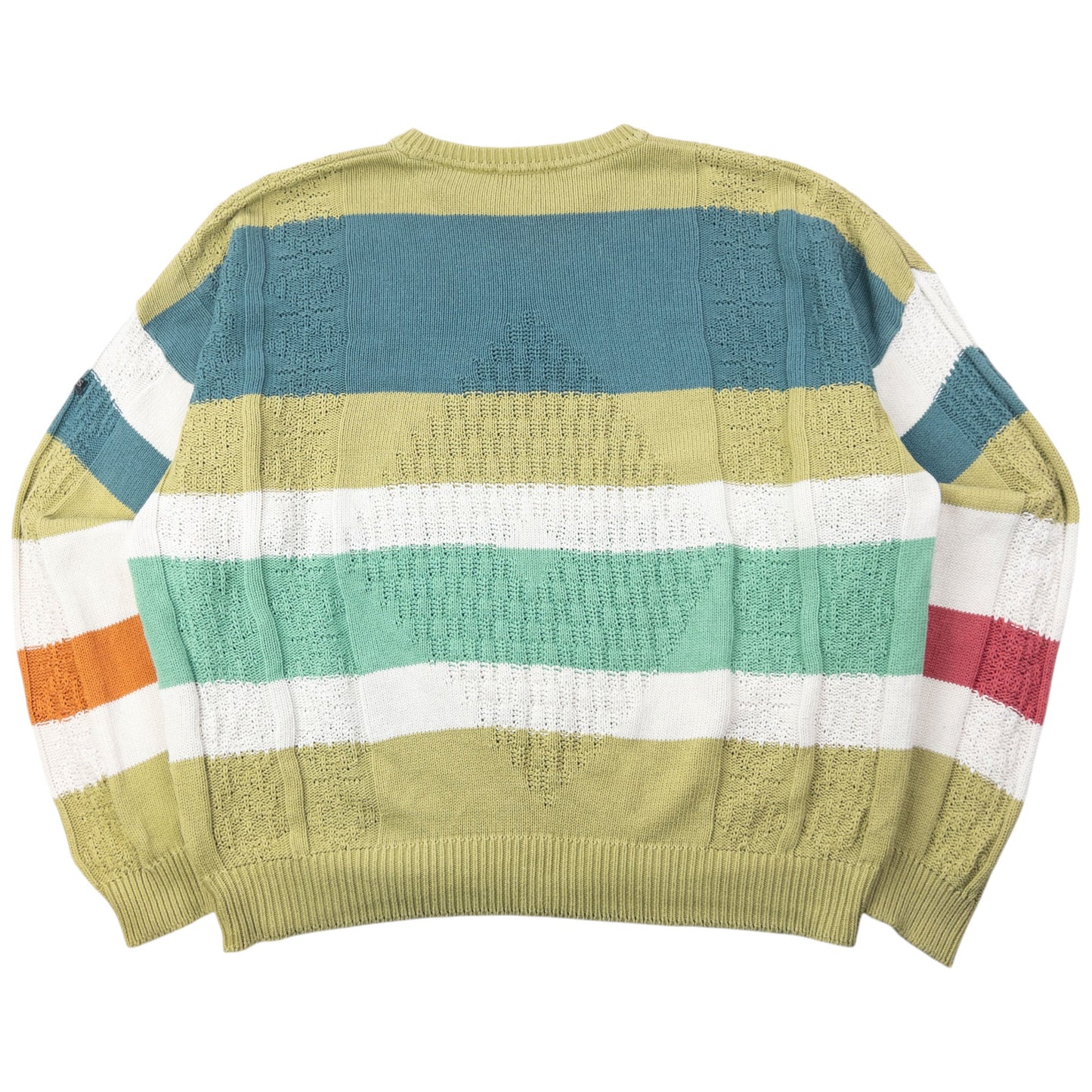 Vintage 90s Hugo Boss Striped Knit Jumper Size XL | XL, Green, Blue, White, Red, Orange