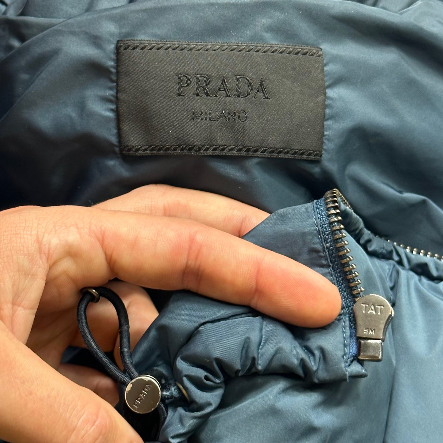 Prada Milano 2015 Petrol Blue Nylon Goose Down Puffer Jacket - IT50