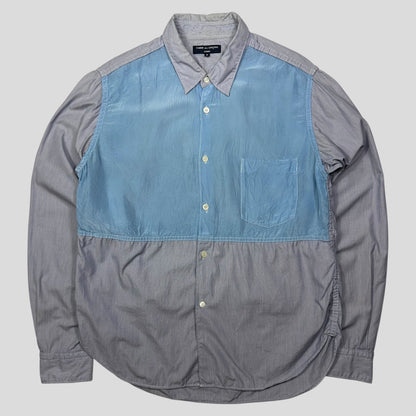 Comme Des Garçons Homme 2008 Iridescent Panelled Striped Shirt - S/M