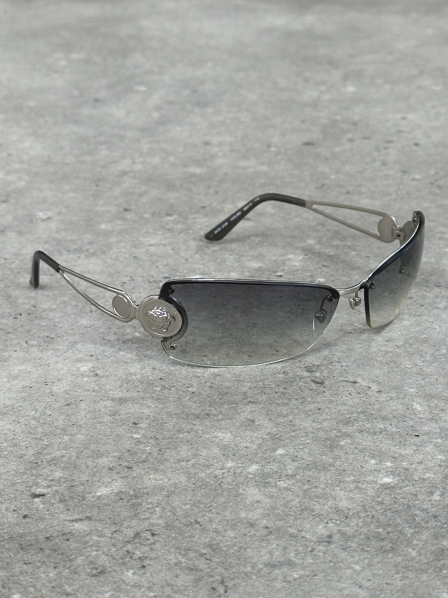 Versace 2000s Medusa Logo Rimless Sunglasses