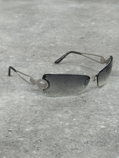 Versace 2000s Medusa Logo Rimless Sunglasses