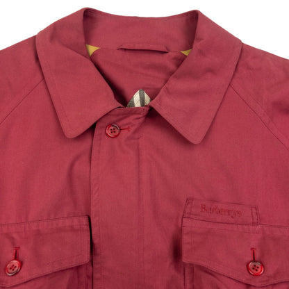 Vintage 90s Burberry Zip Up Cargo Jacket Size XL | XL, Red