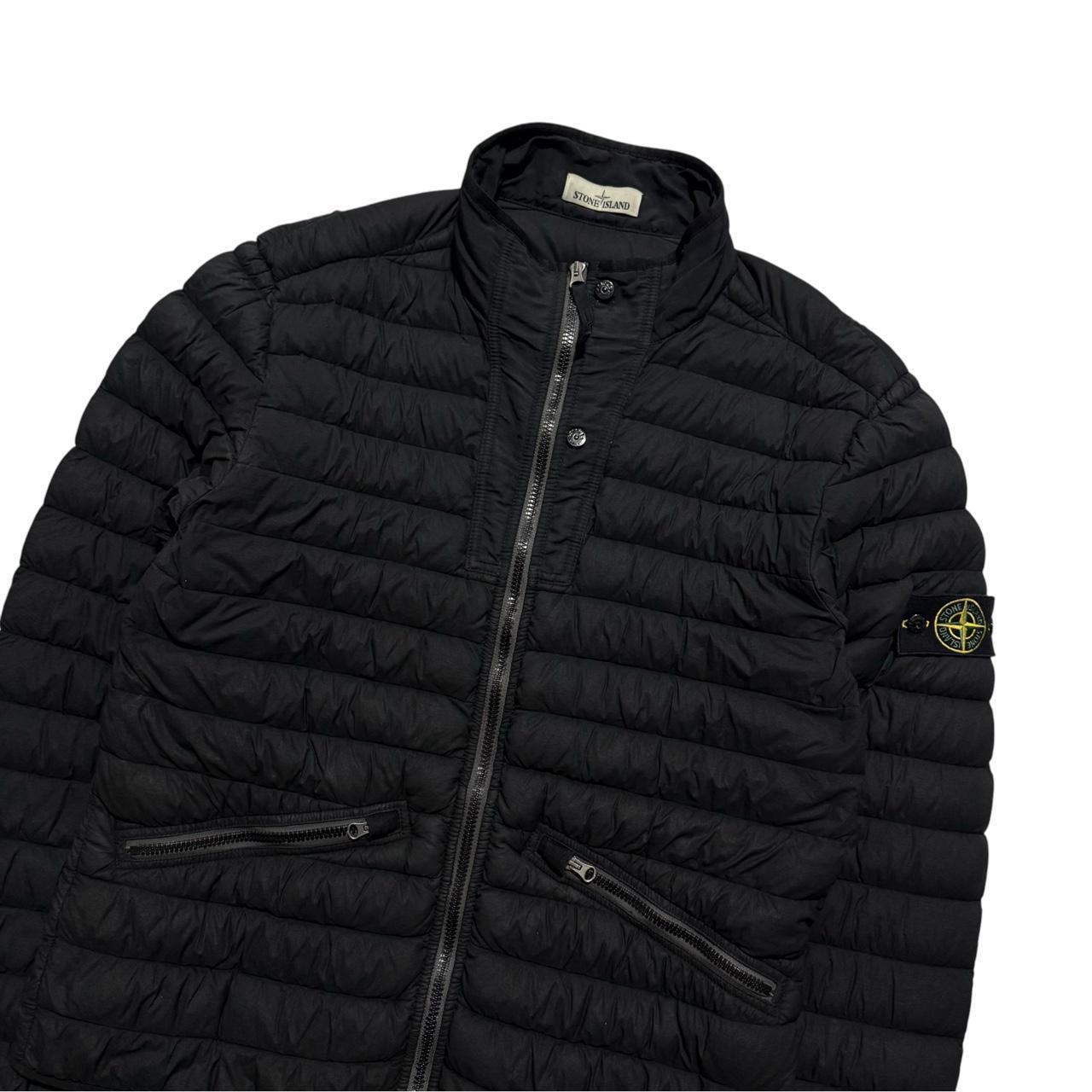 Stone Island Loom Woven Down Jacket | Medium, Black