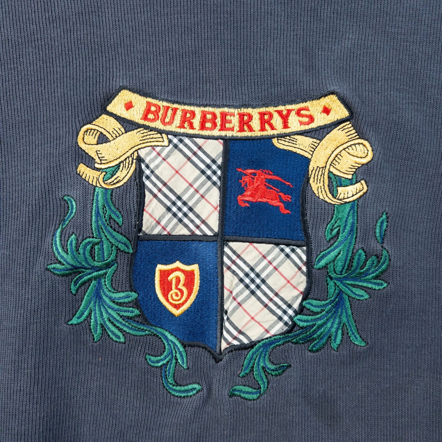 Vintage 90s Burberry Embroidered Sweatshirt Size XS | XS, Grey