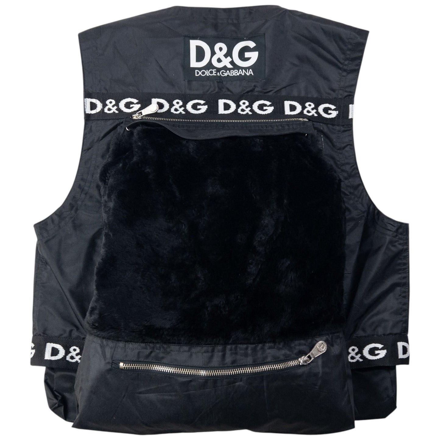 Vintage 90s Dolce & Gabbana Detachable Backpack Gilet Vest Size S | O/S, Black