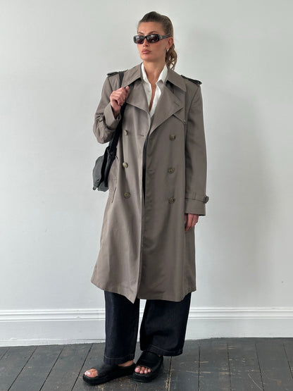 Christian Dior Monsieur 1980s Double Breasted Belted Trench Coat - L
