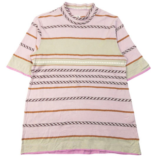 Vintage 90s Hai Sporting Gear By Issey Miyake Striped T Shirt Womens Size M | Medium, Pink, Green, Brown