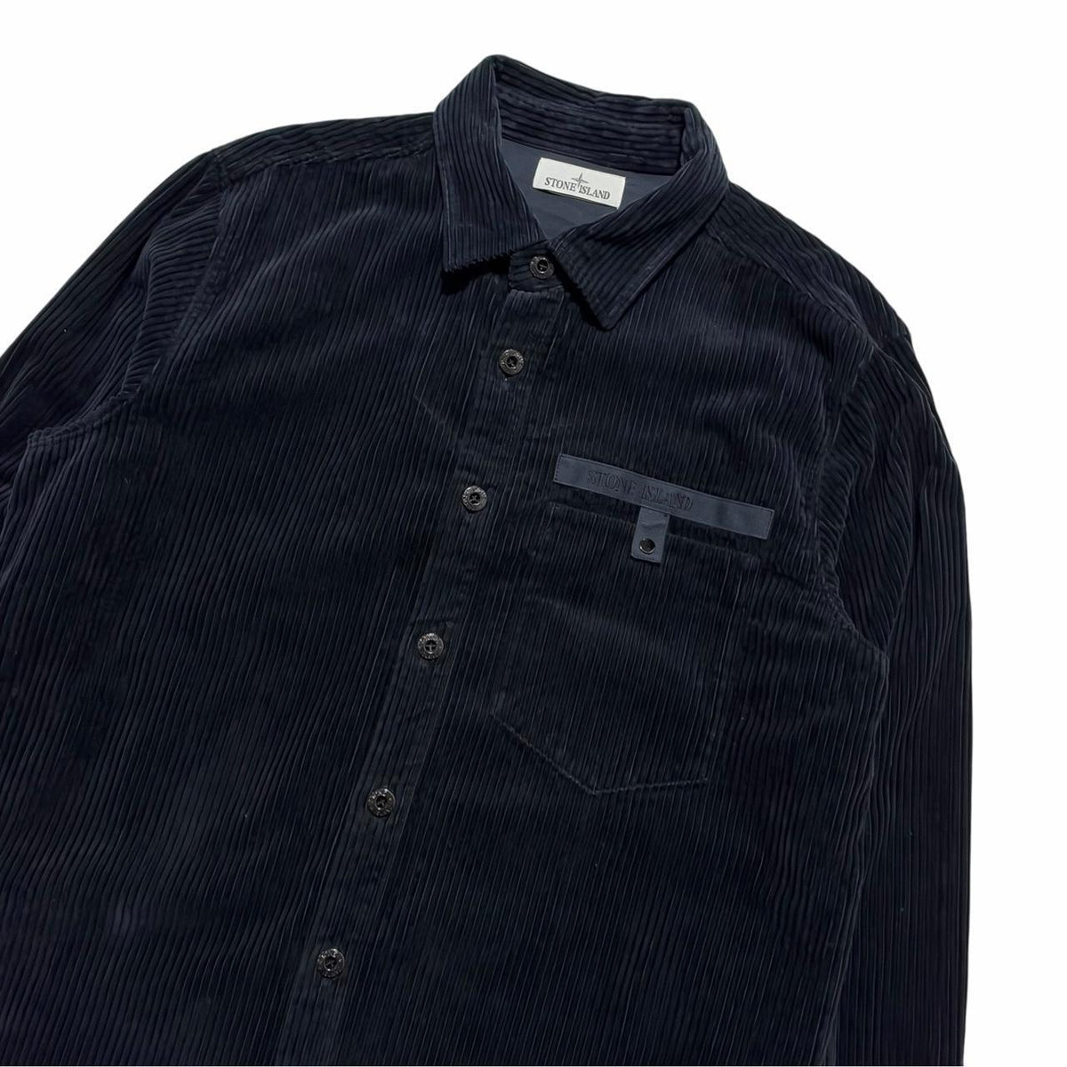 Stone Island Heavy Corduroy Shirt | XL, Black