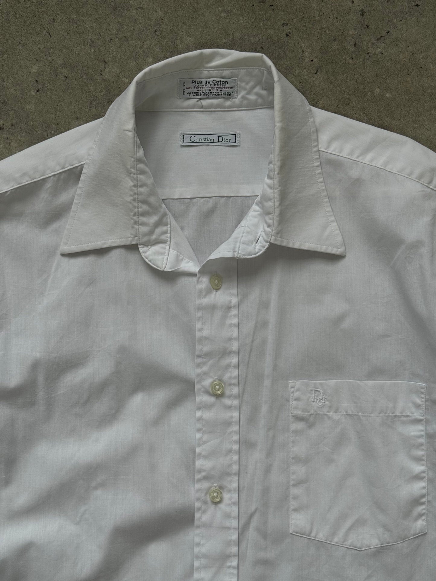 Christian Dior 1990s cotton logo shirt, men's medium, featuring iconic Dior branding and classic 90s style.