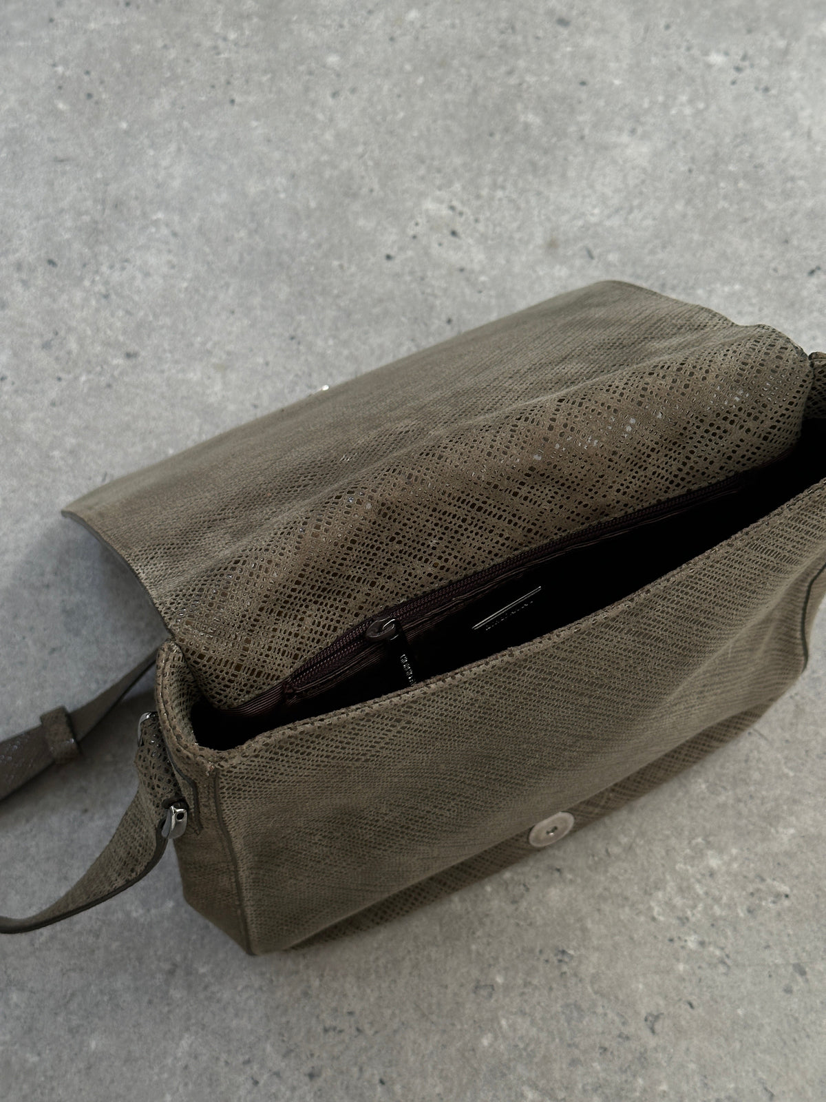 Giorgio Armani 2000s Leather Textured Crossbody Bag